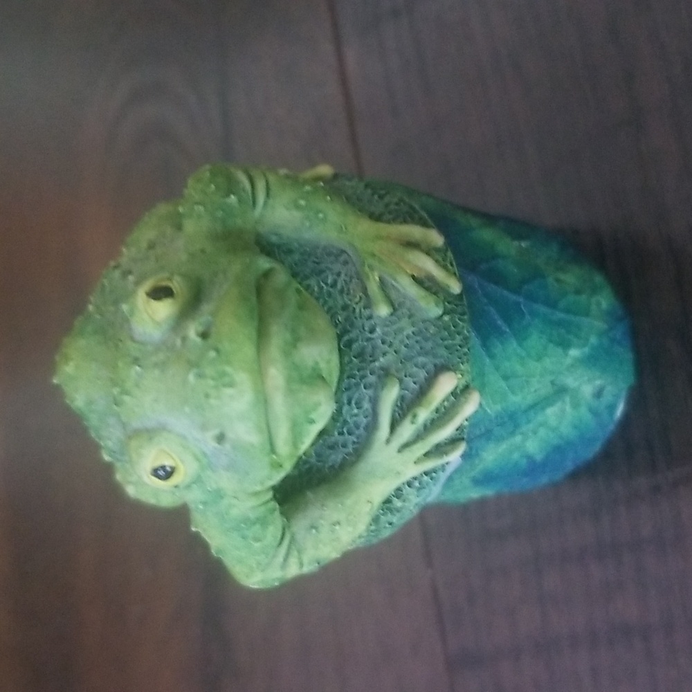 Cute frog sitter, ring holder, stamp dispenser